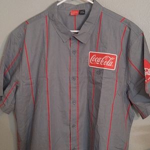 shirt coca-cola for men color gray-red new XXL